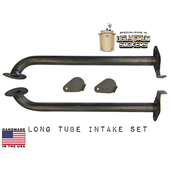 LONG TUBE 1-1/2 Stack Style Uprights Tear Drop Air Inlet Bolt-ON w/ blades